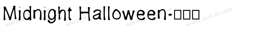 Midnight Halloween字体转换